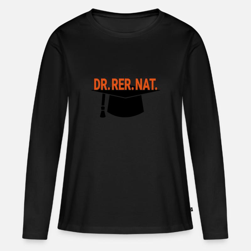 Doktorhut Dr. Promotion Geschenk zum Abschluss - Frauen Premium Bio Langarmshirt - Schwarz