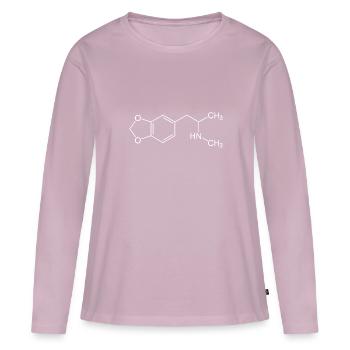 Structural formula / chemical formula MDMA white - Women's Premium Organic Long Sleeve Shirt - dusky pink - Front - Julia (174cm)