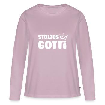 Stolzes Gotti Bestes Gotti der Welt beste Gotti - Frauen Premium Bio Langarmshirt - Altrosa - Vorne - Julia (174cm)