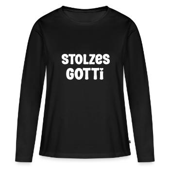 Stolzes Gotti Bestes Gotti Patentante Schweiz - Frauen Premium Bio Langarmshirt - Schwarz - Vorne - Julia (174cm)