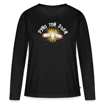 Pyro For Ever - Women's Premium Organic Long Sleeve Shirt - black - Front - Julia (174cm)