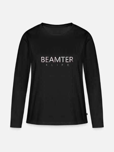 Beamter auf Lebenszeit - Frauen Premium Bio Langarmshirt - Schwarz