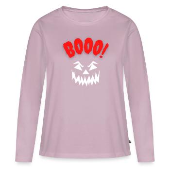 scary theme - Women's Premium Organic Long Sleeve Shirt - dusky pink - Front - Julia (174cm)