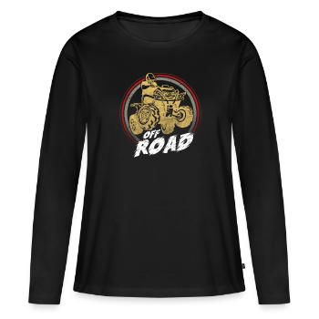 Quad Motif Off Road ATV Bike Quad Rider Gift - Women's Premium Organic Long Sleeve Shirt - black - Front - Julia (174cm)