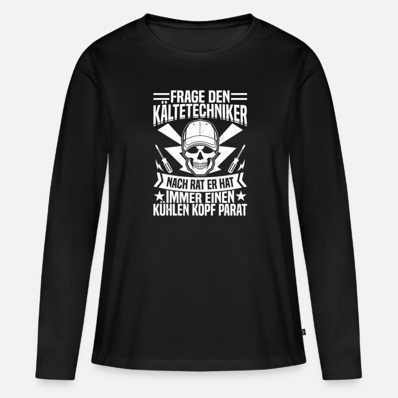 Mechatronics Technician for Refrigeration Tools - Women's Premium Organic Long Sleeve Shirt - black