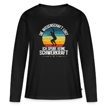Slackline sans arbre Accessoires Slackline Slackliner - T-shirt manches longues Premium bio Femme - noir - Devant - Julia (174cm)