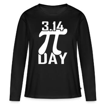 Pi Math Pi Day - T-shirt manches longues Premium bio Femme - noir - Devant - Julia (174cm)