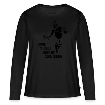 fight for your right - Women's Premium Organic Long Sleeve Shirt - black - Front - Julia (174cm)