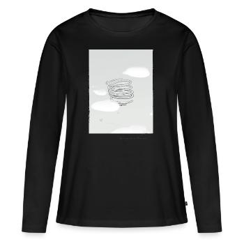 Spring is in the air - Women's Premium Organic Long Sleeve Shirt - black - Front - Julia (174cm)