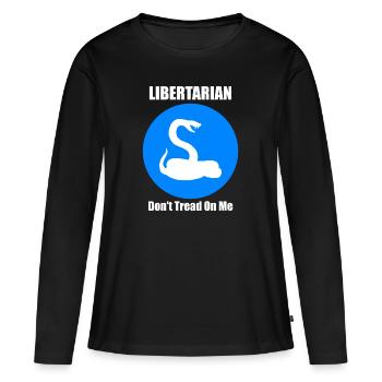 Politics Libertarianism Anarchy Left Right Left - Women's Premium Organic Long Sleeve Shirt - black - Front - Julia (174cm)