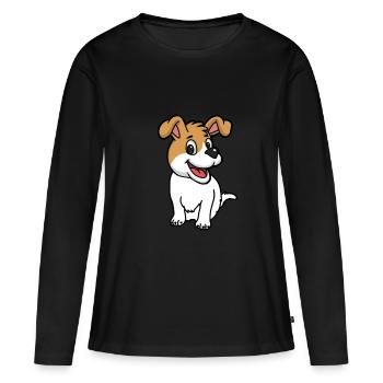Animaux chiens Chiens Enfants Bébé Bébé Animaux - T-shirt manches longues Premium bio Femme - noir - Devant - Julia (174cm)
