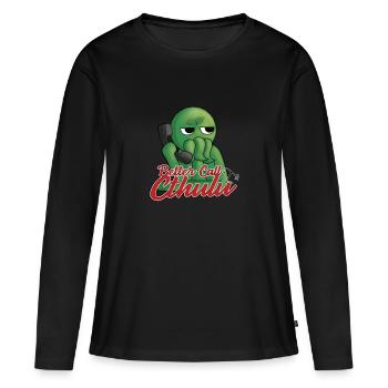 Better call Cthulu - T-shirt manches longues Premium bio Femme - noir - Devant - Julia (174cm)