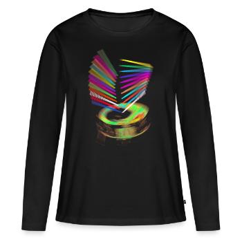 Batteries - Caisse claire au ralenti - T-shirt manches longues Premium bio Femme - noir - Devant - Julia (174cm)