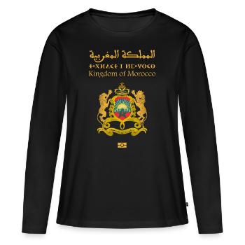 Marokkanischer Pass - Frauen Premium Bio Langarmshirt - Schwarz - Vorne - Julia (174cm)