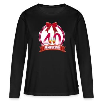 40th wedding Anniversary Ruby wedding anniversary - Women's Premium Organic Long Sleeve Shirt - black - Front - Julia (174cm)