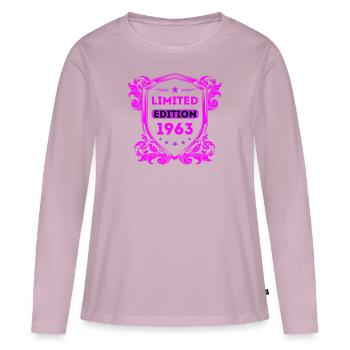 1963 - Frauen Premium Bio Langarmshirt - Altrosa - Vorne - Julia (174cm)