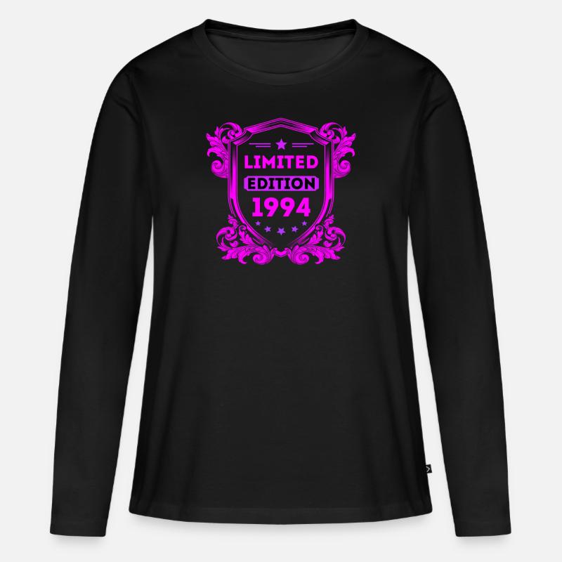 1994 - Frauen Premium Bio Langarmshirt - Schwarz