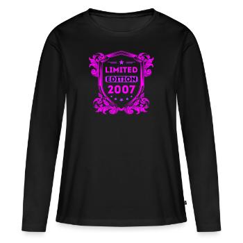 2007 - T-shirt manches longues Premium bio Femme - noir - Devant - Julia (174cm)