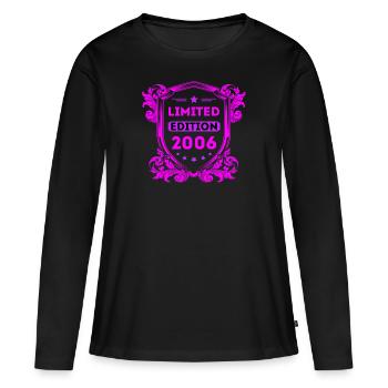 2006 - T-shirt manches longues Premium bio Femme - noir - Devant - Julia (174cm)