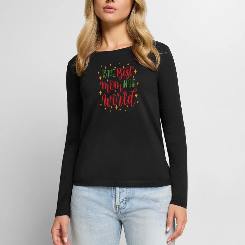 Mama Mutter Mom Muttertag - Muttertagsdesign Frauen Premium Bio Langarmshirt