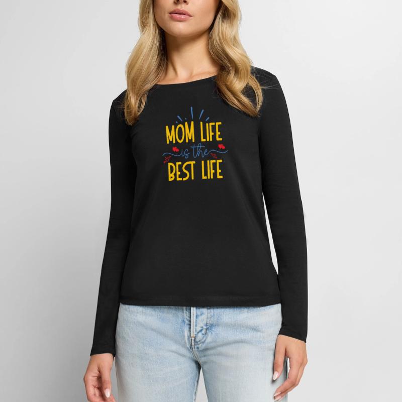 Mama Mutter Mom Muttertag - Muttertagsdesign Frauen Premium Bio Langarmshirt