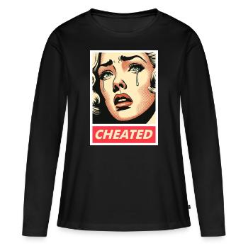 retro cheated girl - Women's Premium Organic Long Sleeve Shirt - black - Front - Julia (174cm)