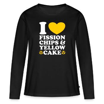 Lustige Strahlung Lustiger Nuklearingenieur - Frauen Premium Bio Langarmshirt - Schwarz - Vorne - Julia (174cm)