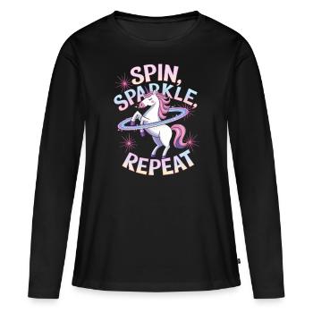 Dance Hoop Unicorn Dancer Hoop - Women's Premium Organic Long Sleeve Shirt - black - Front - Julia (174cm)
