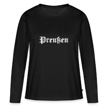 Preußen Ostpreußen Deutschland Spruch Geschenk - Frauen Premium Bio Langarmshirt - Schwarz - Vorne - Julia (174cm)