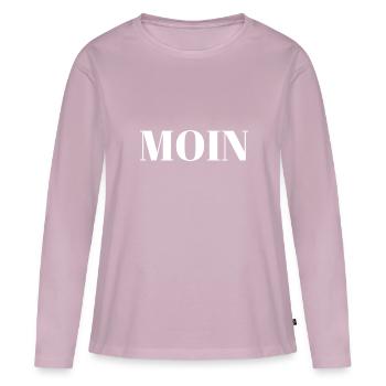 Oldenburg Oldenburger Norden Norddeutschland Moin - Frauen Premium Bio Langarmshirt - Altrosa - Vorne - Julia (174cm)