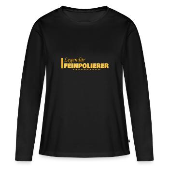 Cadeau pour polisseuse fine - T-shirt manches longues Premium bio Femme - noir - Devant - Julia (174cm)