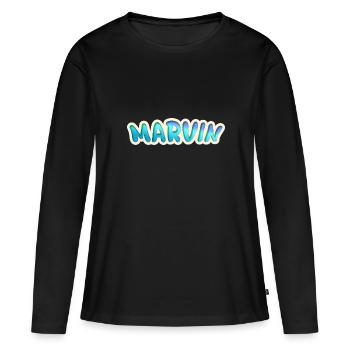 Geschenk für Marvin - Frauen Premium Bio Langarmshirt - Schwarz - Vorne - Julia (174cm)
