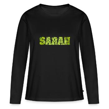 Sarah Sarah - Frauen Premium Bio Langarmshirt - Schwarz - Vorne - Julia (174cm)