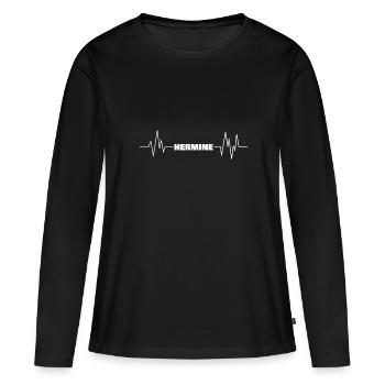 Geschenk für Hermine - Frauen Premium Bio Langarmshirt - Schwarz - Vorne - Julia (174cm)