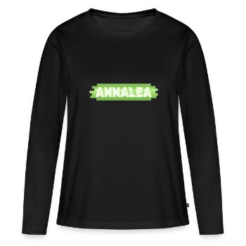 Heldin Annalea - Frauen Premium Bio Langarmshirt - Schwarz - Vorne - Julia (174cm)