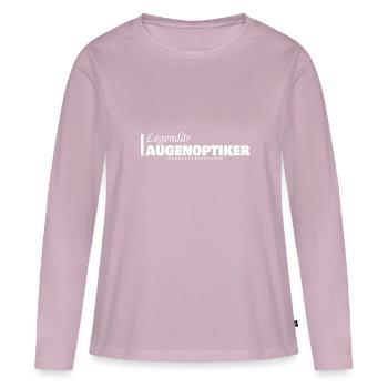 Geschenk für Augenoptiker - Frauen Premium Bio Langarmshirt - Altrosa - Vorne - Julia (174cm)
