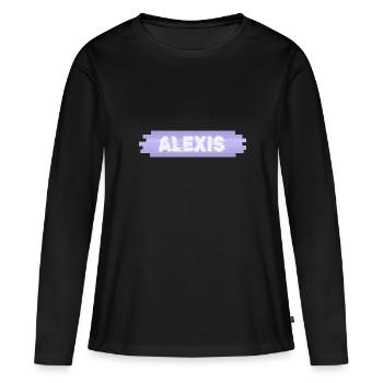 Mère Alexis - T-shirt manches longues Premium bio Femme - noir - Devant - Julia (174cm)