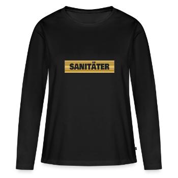 Ambulancier - T-shirt manches longues Premium bio Femme - noir - Devant - Julia (174cm)