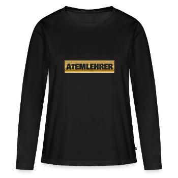 Instructeur de respiration - T-shirt manches longues Premium bio Femme - noir - Devant - Julia (174cm)