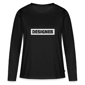 Beruf Designer - Frauen Premium Bio Langarmshirt - Schwarz - Vorne - Julia (174cm)
