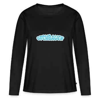 Constructeur de poêles - T-shirt manches longues Premium bio Femme - noir - Devant - Julia (174cm)