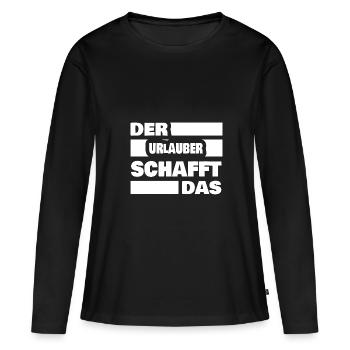 Les vacanciers comme travail - T-shirt manches longues Premium bio Femme - noir - Devant - Julia (174cm)