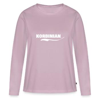 First name korbinian - Women's Premium Organic Long Sleeve Shirt - dusky pink - Front - Julia (174cm)