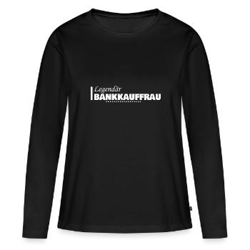 Employé de banque - T-shirt manches longues Premium bio Femme - noir - Devant - Julia (174cm)