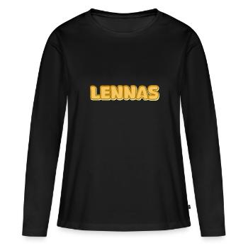 Cadeau pour Lennas - T-shirt manches longues Premium bio Femme - noir - Devant - Julia (174cm)
