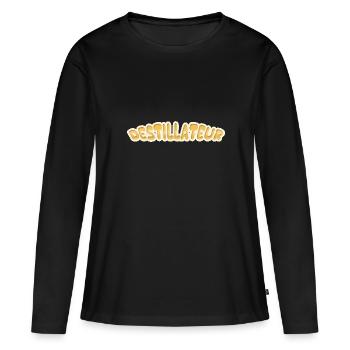 Distillateur Job - T-shirt manches longues Premium bio Femme - noir - Devant - Julia (174cm)