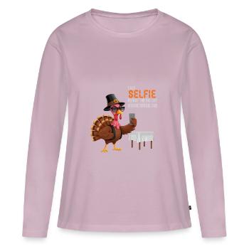Problèmes de la Turquie - T-shirt manches longues Premium bio Femme - rose poudré - Devant - Julia (174cm)