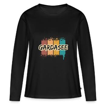Lac de Garde Lac de Garde - T-shirt manches longues Premium bio Femme - noir - Devant - Julia (174cm)