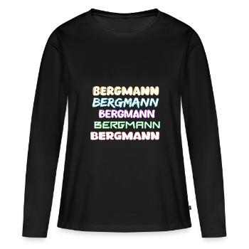Mineur d’emploi - T-shirt manches longues Premium bio Femme - noir - Devant - Julia (174cm)