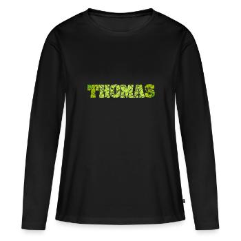 Gift for Thomas - Women's Premium Organic Long Sleeve Shirt - black - Front - Julia (174cm)